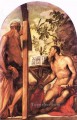 San Jerónimo y San Andrés Tintoretto del Renacimiento italiano